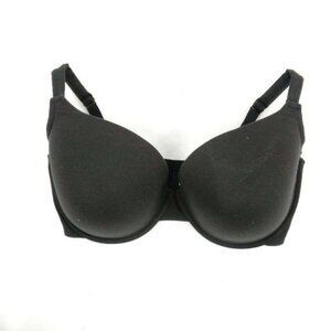 Lane Bryant Cacique Womens Bra Full Coverage Cotton Blend Size 38F Black